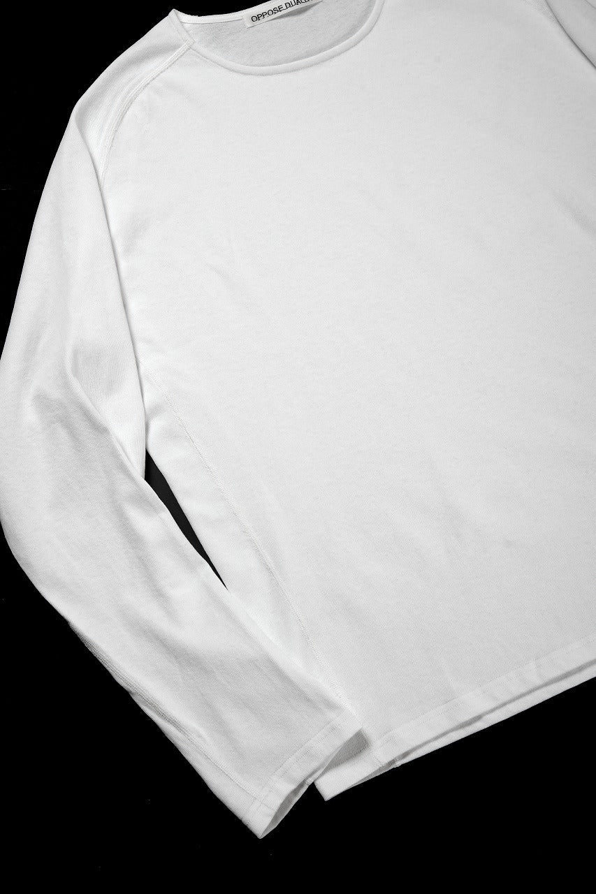 画像をギャラリービューアに読み込む, OPPOSE DUALITY ERGONOMIC LS T-SHIRTS / DRY COTTON JERSEY (WHITE)