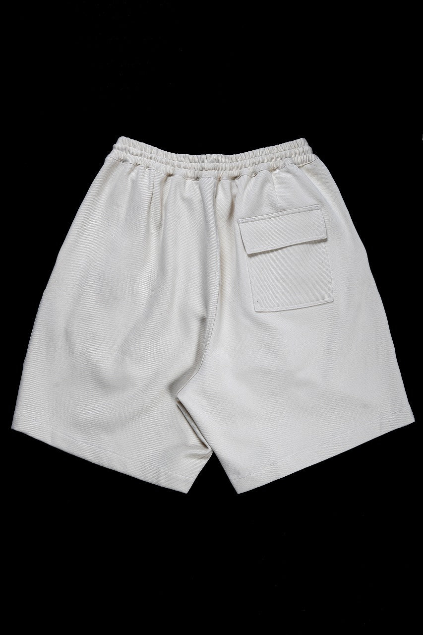 画像をギャラリービューアに読み込む, N/07 2 TUCKS EASY SHORTS / RIBBED CARDBOARD KNIT JERSEY (LIGHT BEIGE)