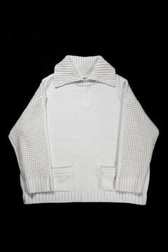 画像をギャラリービューアに読み込む, F/CE. REVERSE PATTERN COLLAR KNIT (IVORY)
