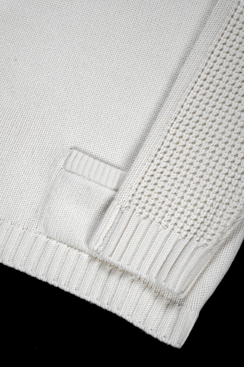 画像をギャラリービューアに読み込む, F/CE. REVERSE PATTERN COLLAR KNIT (IVORY)