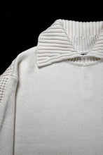 画像をギャラリービューアに読み込む, F/CE. REVERSE PATTERN COLLAR KNIT (IVORY)
