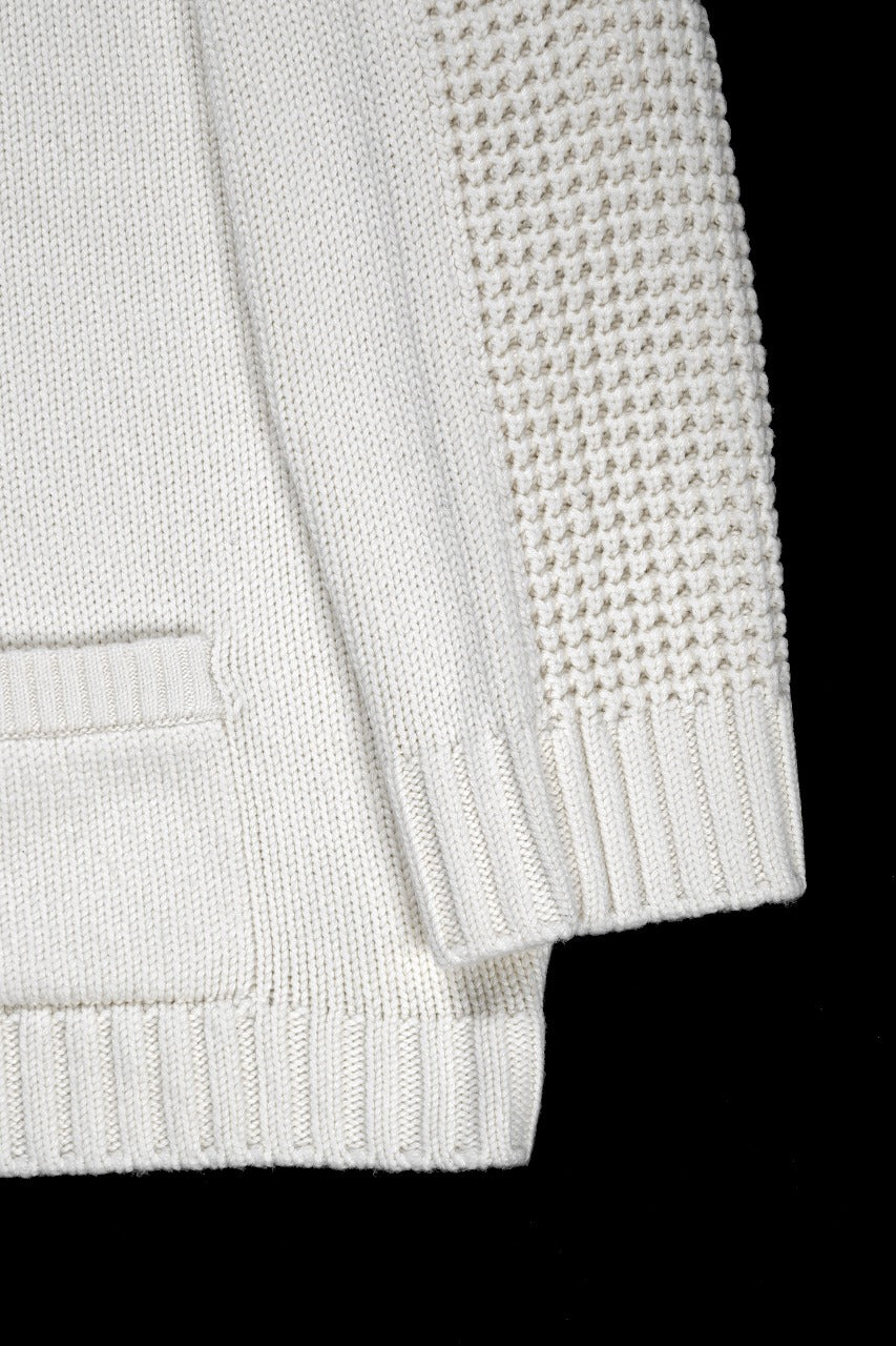 画像をギャラリービューアに読み込む, F/CE. REVERSE PATTERN COLLAR KNIT (IVORY)