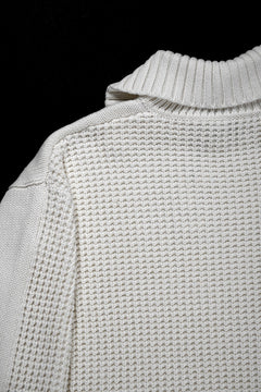 画像をギャラリービューアに読み込む, F/CE. REVERSE PATTERN COLLAR KNIT (IVORY)