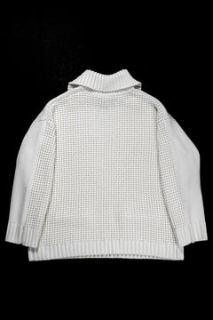 画像をギャラリービューアに読み込む, F/CE. REVERSE PATTERN COLLAR KNIT (IVORY)