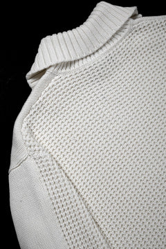 画像をギャラリービューアに読み込む, F/CE. REVERSE PATTERN COLLAR KNIT (IVORY)