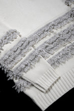 画像をギャラリービューアに読み込む, F/CE. DUAL TEXTURE SHIFTED LINES KNIT (IVORY)