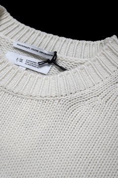 画像をギャラリービューアに読み込む, F/CE. DUAL TEXTURE SHIFTED LINES KNIT (IVORY)