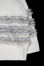 画像をギャラリービューアに読み込む, F/CE. DUAL TEXTURE SHIFTED LINES KNIT (IVORY)