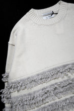 画像をギャラリービューアに読み込む, F/CE. DUAL TEXTURE SHIFTED LINES KNIT (IVORY)