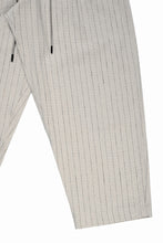 画像をギャラリービューアに読み込む, N/07 3 STITCHES WIDE TAPERED TROUSERS / HEAVY C/LI BUTCHER STRIPES (BEIGE)