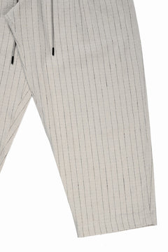 画像をギャラリービューアに読み込む, N/07 3 STITCHES WIDE TAPERED TROUSERS / HEAVY C/LI BUTCHER STRIPES (BEIGE)