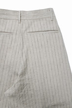 画像をギャラリービューアに読み込む, N/07 3 STITCHES WIDE TAPERED TROUSERS / HEAVY C/LI BUTCHER STRIPES (BEIGE)