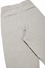 画像をギャラリービューアに読み込む, N/07 3 STITCHES WIDE TAPERED TROUSERS / HEAVY C/LI BUTCHER STRIPES (BEIGE)