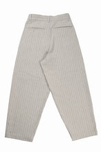 画像をギャラリービューアに読み込む, N/07 3 STITCHES WIDE TAPERED TROUSERS / HEAVY C/LI BUTCHER STRIPES (BEIGE)