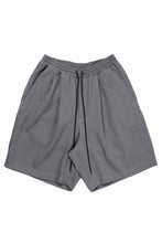 画像をギャラリービューアに読み込む, N/07 2 TUCKS EASY SHORTS / RIBBED CARDBOARD KNIT JERSEY (GREY)