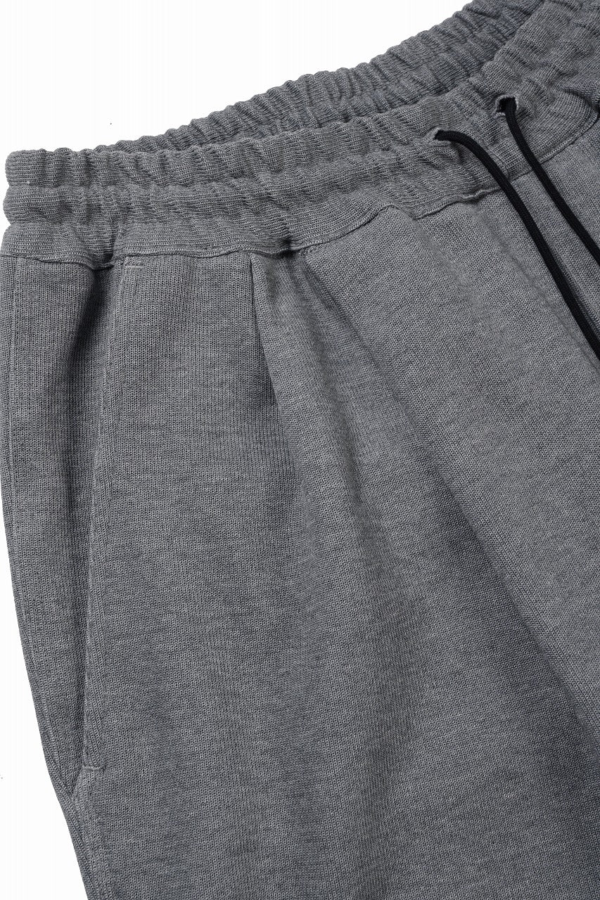 画像をギャラリービューアに読み込む, N/07 2 TUCKS EASY SHORTS / RIBBED CARDBOARD KNIT JERSEY (GREY)
