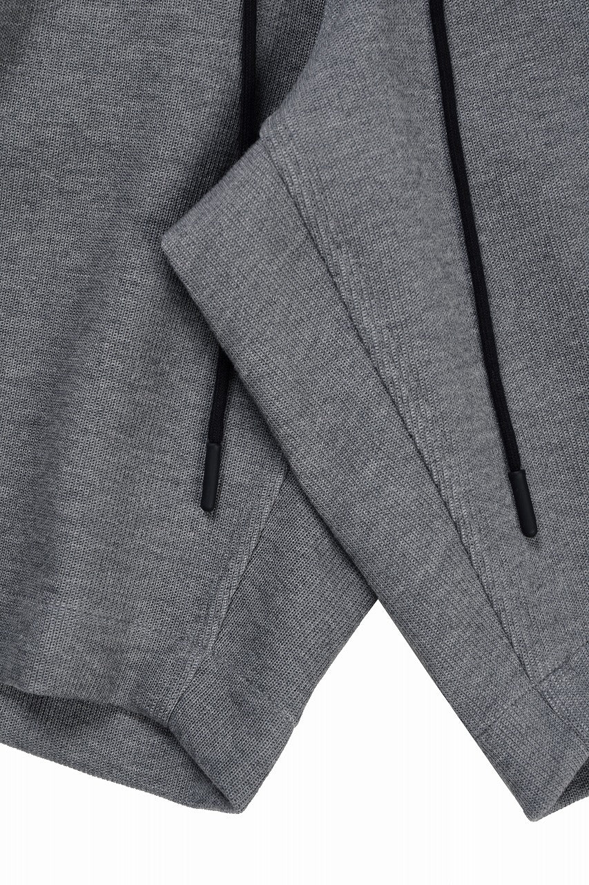 画像をギャラリービューアに読み込む, N/07 2 TUCKS EASY SHORTS / RIBBED CARDBOARD KNIT JERSEY (GREY)