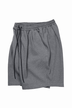 画像をギャラリービューアに読み込む, N/07 2 TUCKS EASY SHORTS / RIBBED CARDBOARD KNIT JERSEY (GREY)