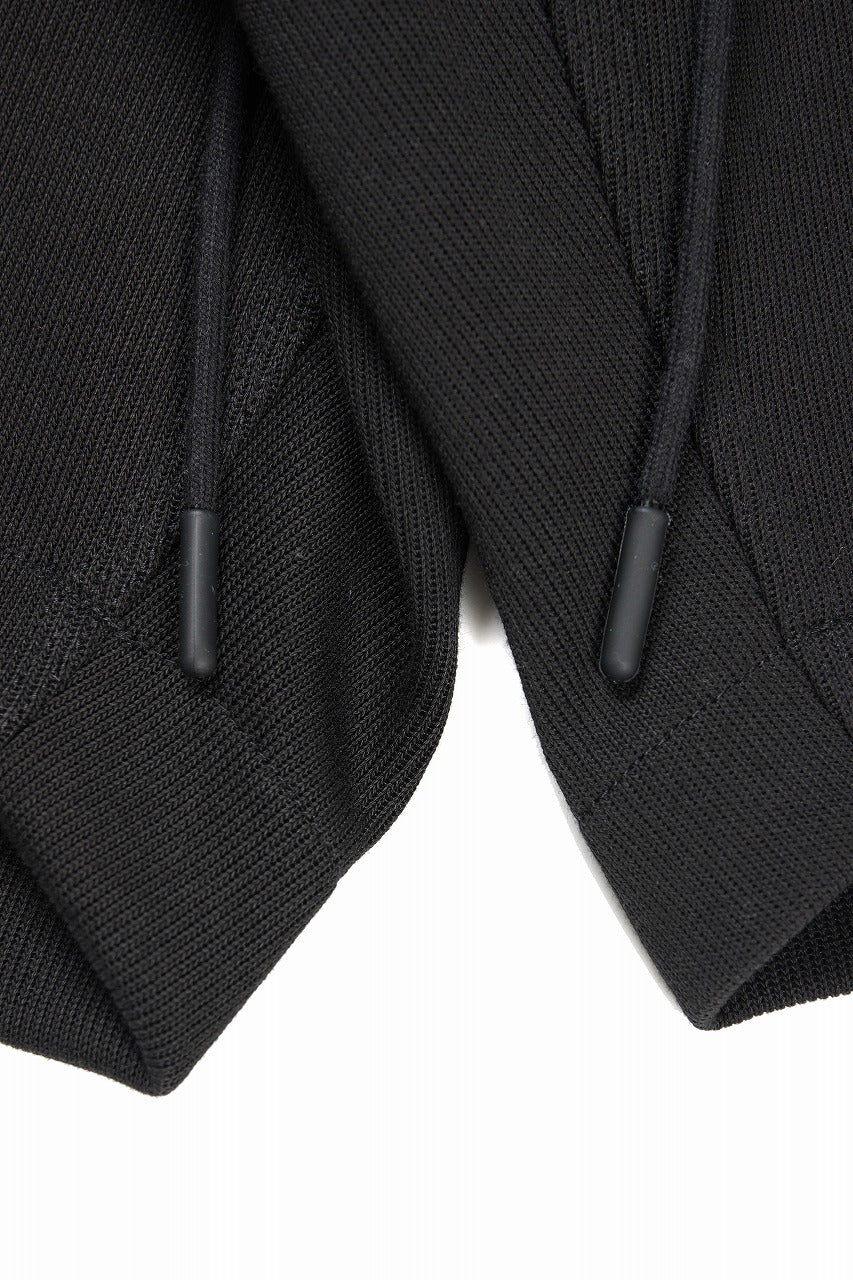 画像をギャラリービューアに読み込む, N/07 2 TUCKS EASY SHORTS / RIBBED CARDBOARD KNIT JERSEY (BLACK)