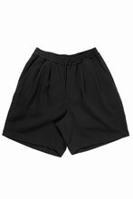 画像をギャラリービューアに読み込む, N/07 2 TUCKS EASY SHORTS / RIBBED CARDBOARD KNIT JERSEY (BLACK)