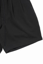 画像をギャラリービューアに読み込む, N/07 2 TUCKS EASY SHORTS / RIBBED CARDBOARD KNIT JERSEY (BLACK)