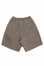 画像をギャラリービューアに読み込む, N/07 2 TUCKS EASY SHORTS / RIBBED CARDBOARD KNIT JERSEY (KHAKI)