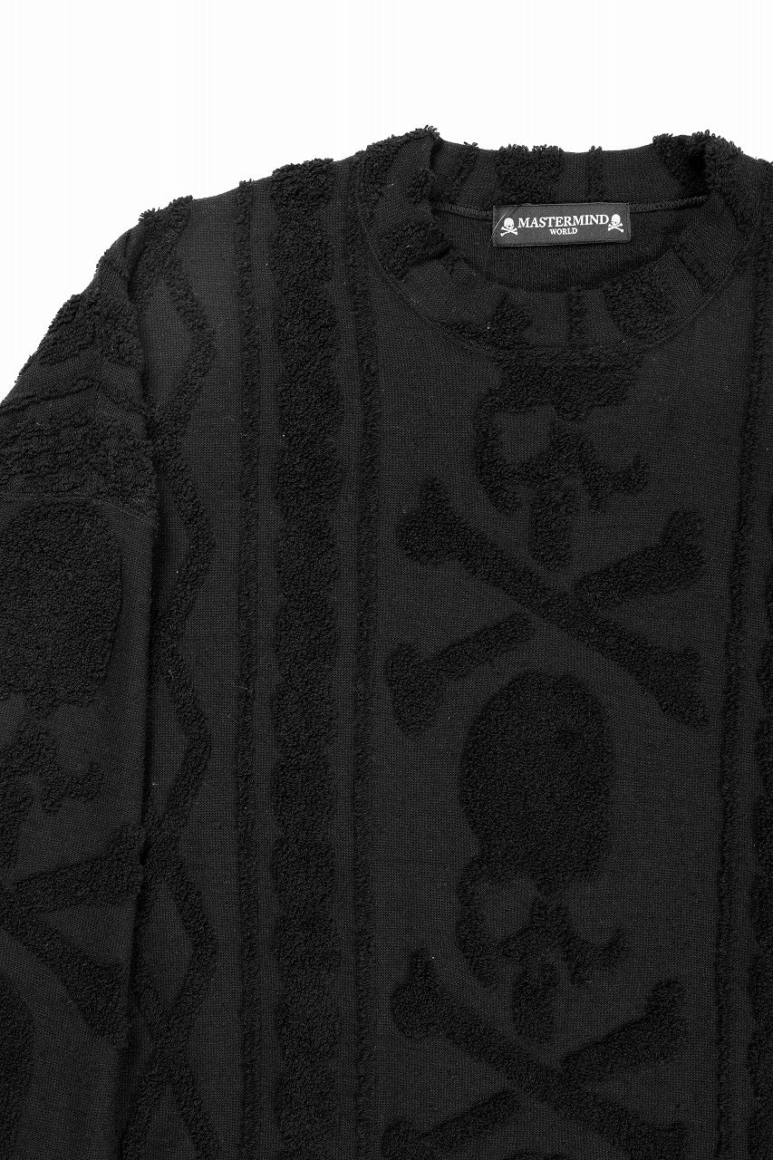 Load image into Gallery viewer, MASTERMIND WORLD OG ARAN SWEAT SHIRT (BLACK)