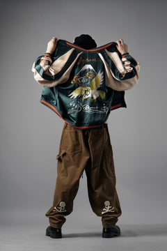 Load image into Gallery viewer, mastermind JAPAN WIDE CORDUROY PAINTER PANTS (CAMEL)