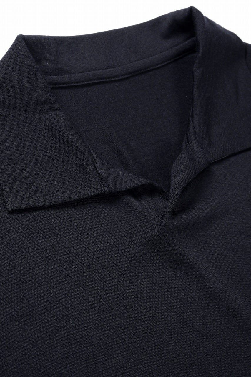 画像をギャラリービューアに読み込む, CAPERTICA SKIPPER POLO / SUPER 140s WASHABLE WOOL DC JERSEY (MID NIGHT)