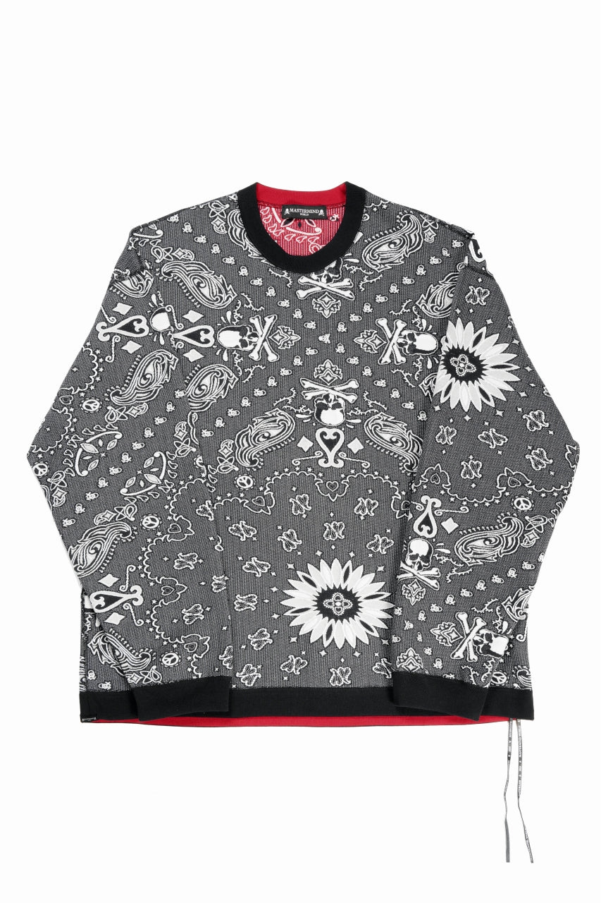 Load image into Gallery viewer, MASTERMIND WORLD REVERSIBLE LS TEE (BLACK x RED)