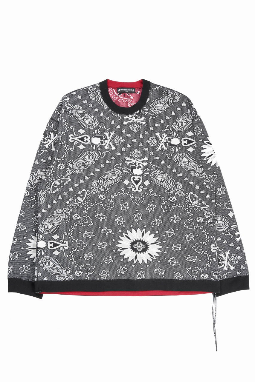 Load image into Gallery viewer, MASTERMIND WORLD REVERSIBLE LS TEE (BLACK x RED)