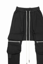 画像をギャラリービューアに読み込む, A.F ARTEFACT FLAP ZIP SARROUEL SKINNY SWEAT PANTS (BLACK)