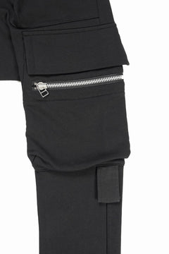 画像をギャラリービューアに読み込む, A.F ARTEFACT FLAP ZIP SARROUEL SKINNY SWEAT PANTS (BLACK)