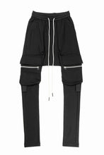 画像をギャラリービューアに読み込む, A.F ARTEFACT FLAP ZIP SARROUEL SKINNY SWEAT PANTS (BLACK)