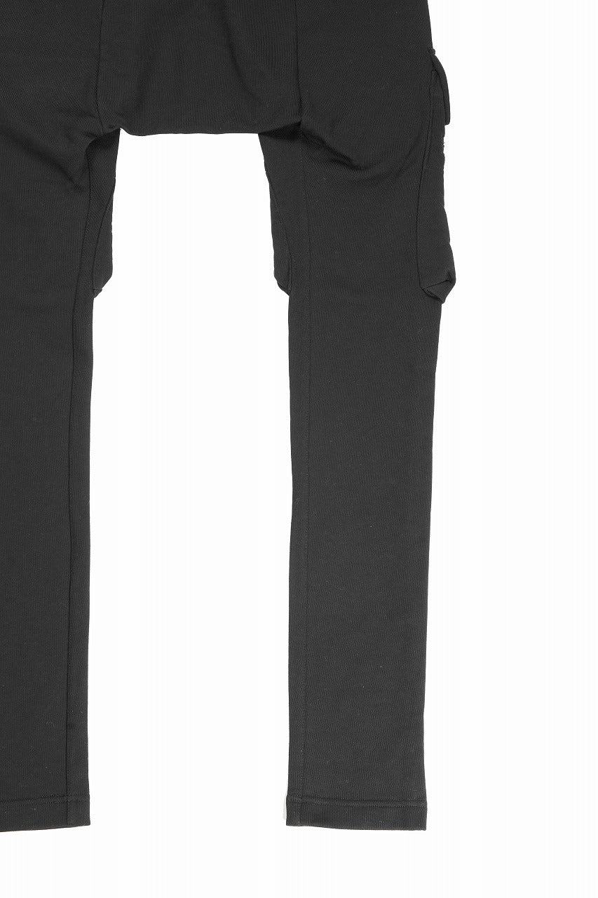 画像をギャラリービューアに読み込む, A.F ARTEFACT FLAP ZIP SARROUEL SKINNY SWEAT PANTS (BLACK)