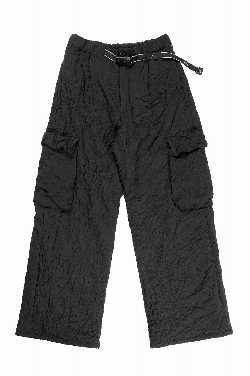 画像をギャラリービューアに読み込む, F/CE. INFINITY CREASE PRIMALOFT CARGO TROUSERS (BLACK)
