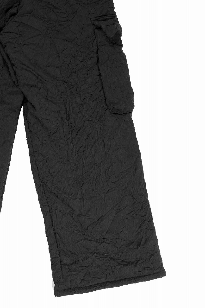 画像をギャラリービューアに読み込む, F/CE. INFINITY CREASE PRIMALOFT CARGO TROUSERS (BLACK)
