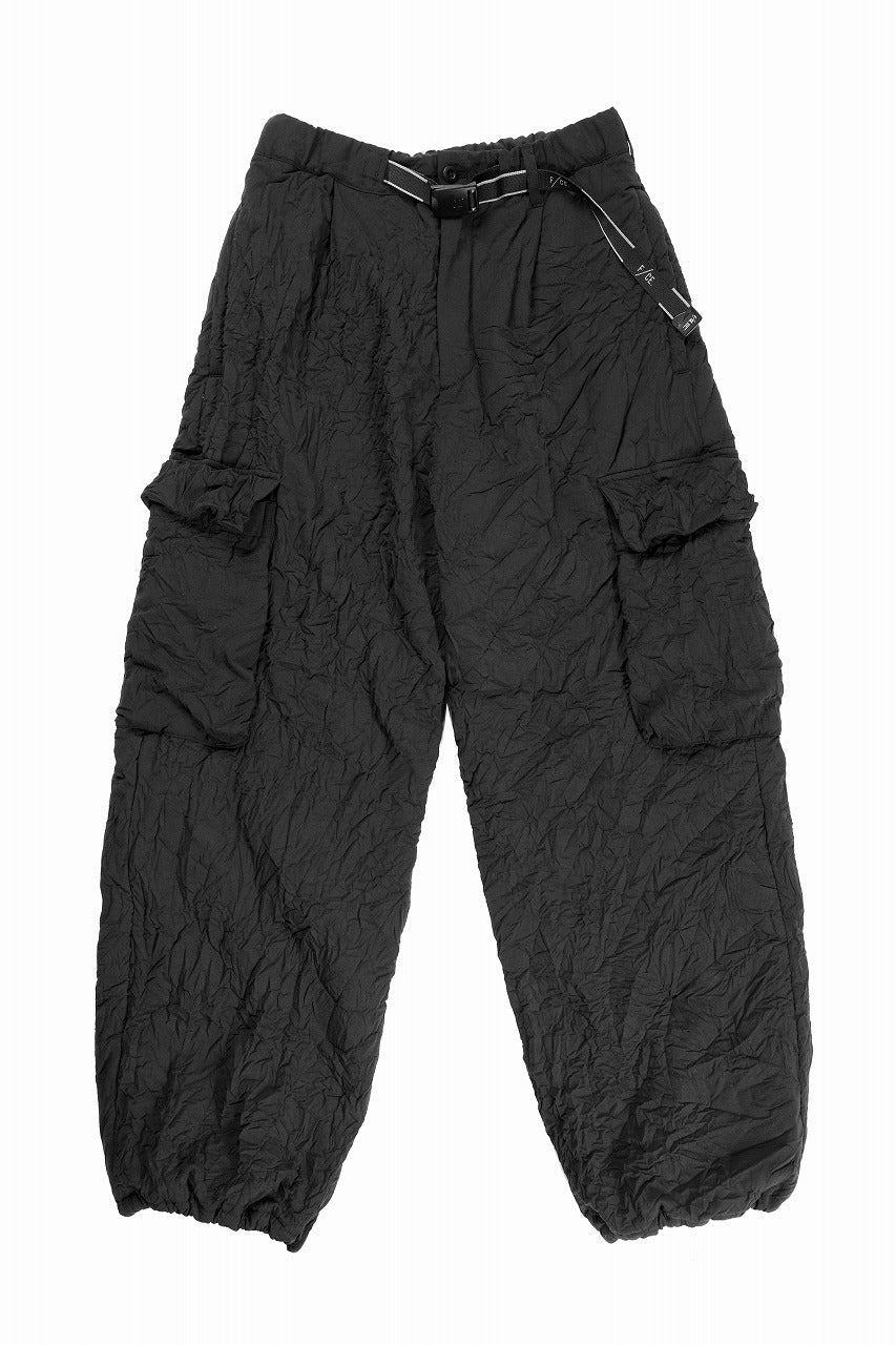 画像をギャラリービューアに読み込む, F/CE. INFINITY CREASE PRIMALOFT CARGO TROUSERS (BLACK)