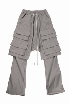 画像をギャラリービューアに読み込む, A.F ARTEFACT LAYERED BOOTS CUT PANTS / SYNTHETIC SUEDE LEATHER (GREY)