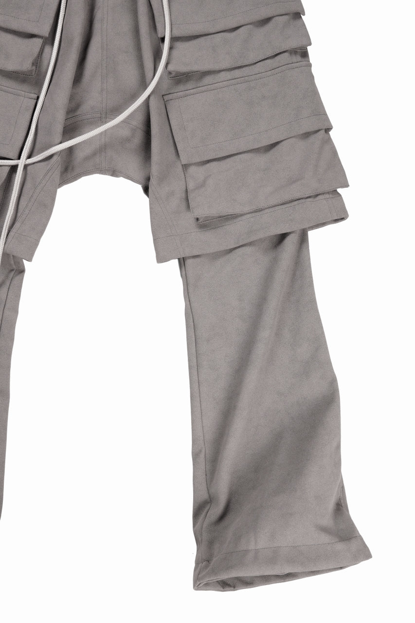 画像をギャラリービューアに読み込む, A.F ARTEFACT LAYERED BOOTS CUT PANTS / SYNTHETIC SUEDE LEATHER (GREY)