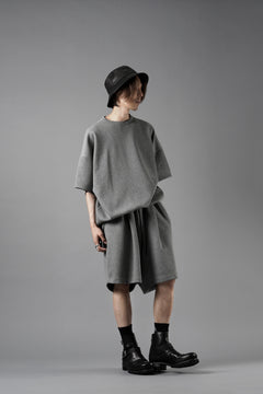 画像をギャラリービューアに読み込む, N/07 2 TUCKS EASY SHORTS / RIBBED CARDBOARD KNIT JERSEY (GREY)