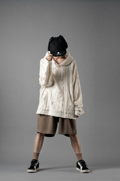 画像をギャラリービューアに読み込む, N/07 2 TUCKS EASY SHORTS / RIBBED CARDBOARD KNIT JERSEY (KHAKI)