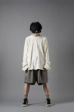 画像をギャラリービューアに読み込む, N/07 2 TUCKS EASY SHORTS / RIBBED CARDBOARD KNIT JERSEY (KHAKI GREEN)