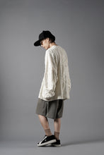 画像をギャラリービューアに読み込む, N/07 2 TUCKS EASY SHORTS / RIBBED CARDBOARD KNIT JERSEY (KHAKI GREEN)