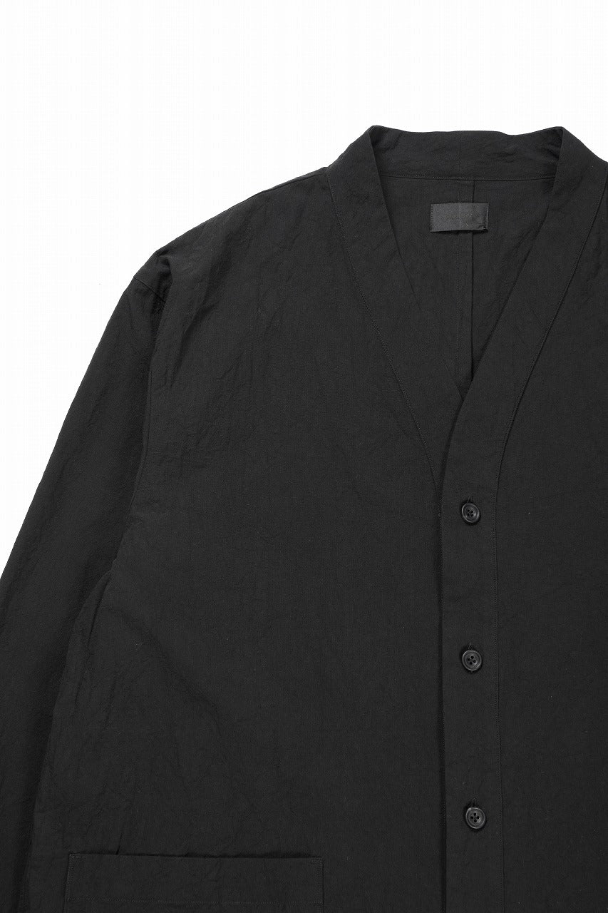 画像をギャラリービューアに読み込む, COLINA CARDIGAN SHIRT / GV-POPLIN (LOG WOOD BLACK)
