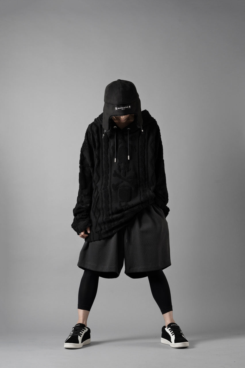 画像をギャラリービューアに読み込む, N/07 2 TUCKS EASY SHORTS / RIBBED CARDBOARD KNIT JERSEY (CHARCOAL)