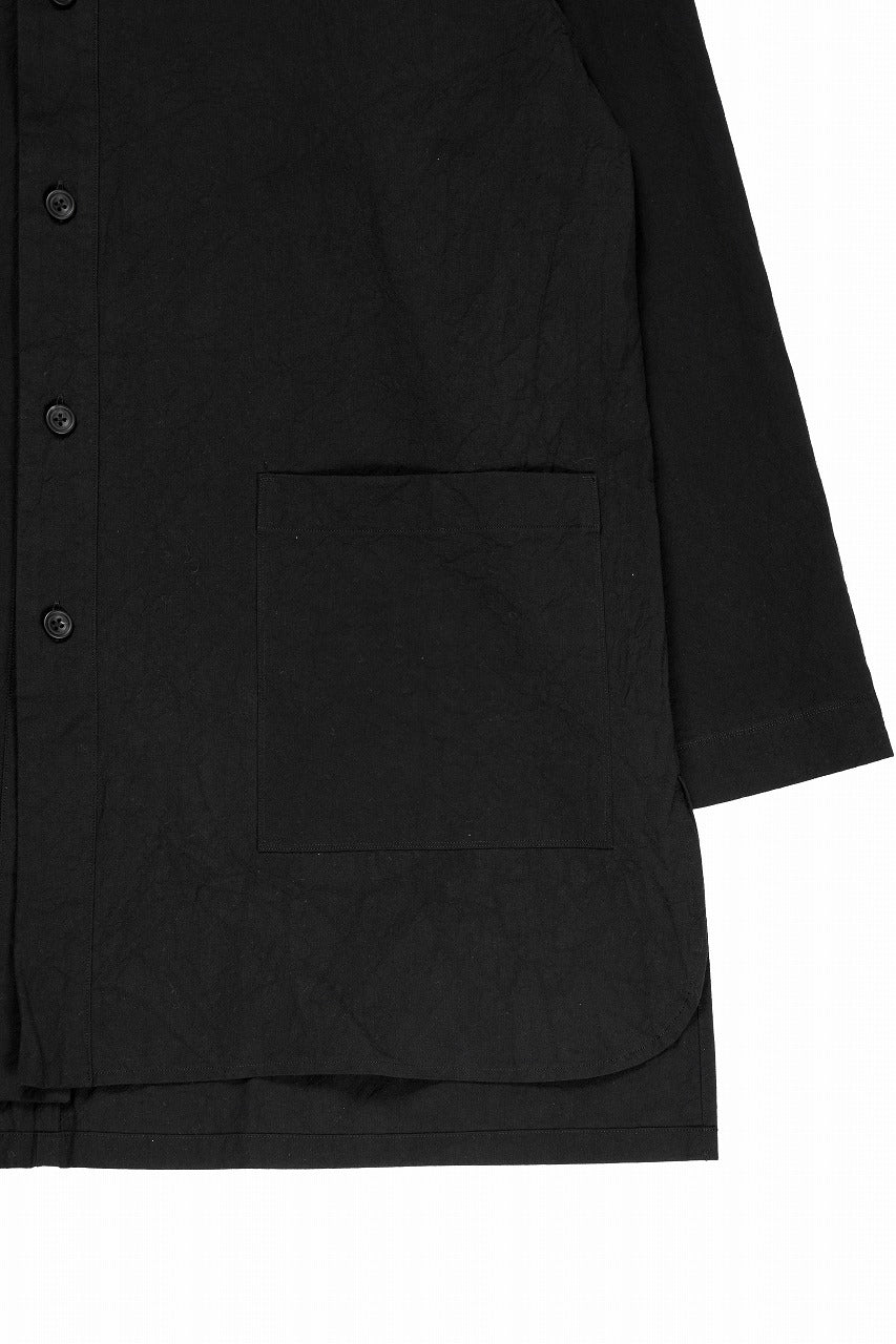 画像をギャラリービューアに読み込む, COLINA CARDIGAN SHIRT / GV-POPLIN (LOG WOOD BLACK)