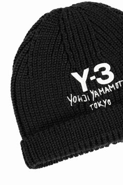 画像をギャラリービューアに読み込む, Y-3 Yohji Yamamoto CHUNKY KNIT BEANIE (BLACK)