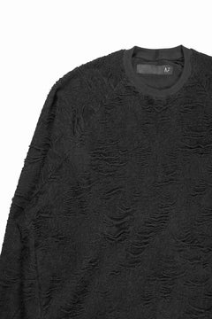 画像をギャラリービューアに読み込む, A.F ARTEFACT DOLMAN TOPS / DAMAGE PILE & PLATING KNIT JERSEY (BLACK)