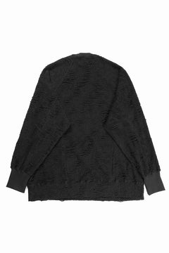 画像をギャラリービューアに読み込む, A.F ARTEFACT DOLMAN TOPS / DAMAGE PILE & PLATING KNIT JERSEY (BLACK)